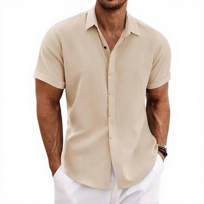 Camisa Arvian™ em Linho de Algodão com Estilo Casual Elegante