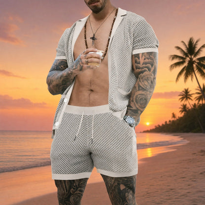Conjunto Cancun™ em Malha Vazada e Design Despojado