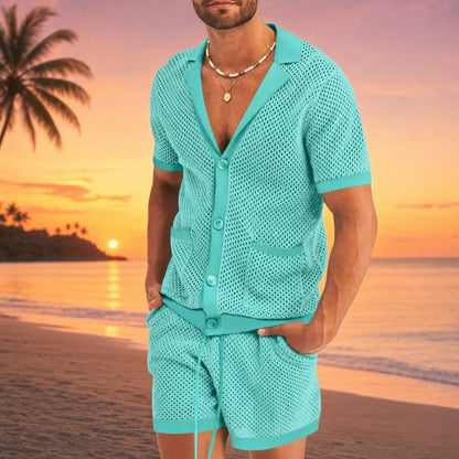 Conjunto Cancun™ em Malha Vazada e Design Despojado