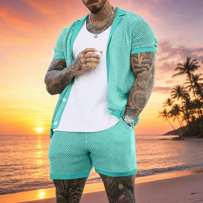 Conjunto Cancun™ em Malha Vazada e Design Despojado