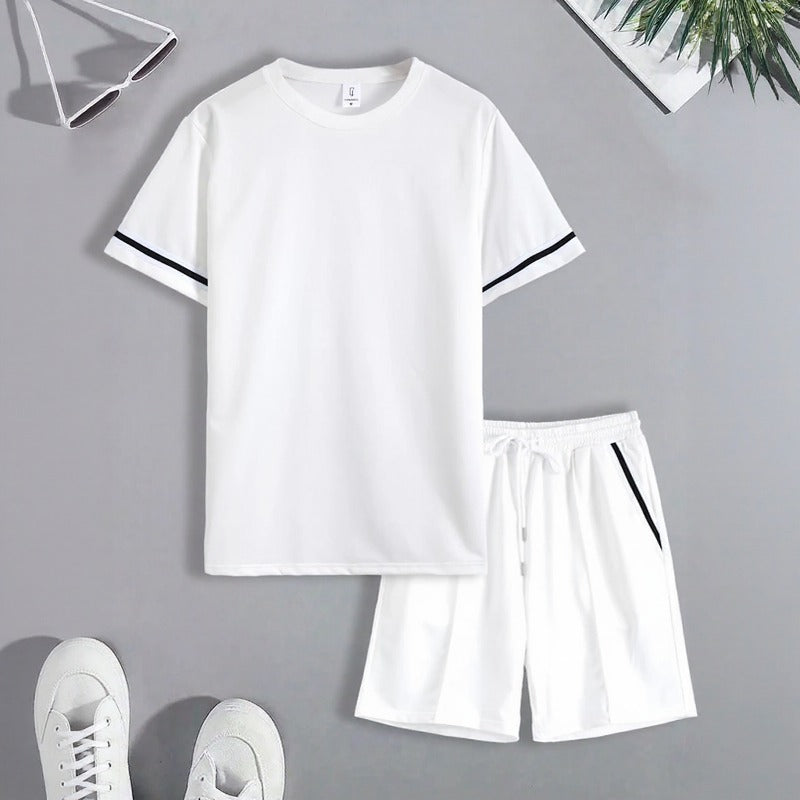 Conjunto Nexor™ com Detalhes Contrastantes e Estilo Casual Esportivo