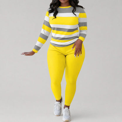 Conjunto Alice™ com Estampa Listrada e Caimento Modelador