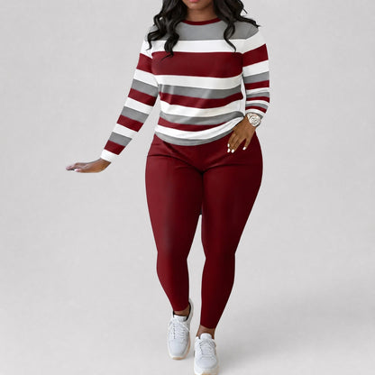 Conjunto Alice™ com Estampa Listrada e Caimento Modelador
