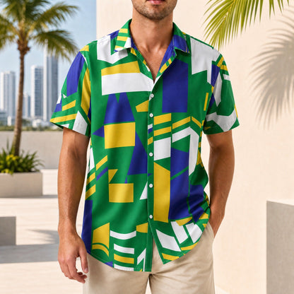 Camisa Graffiti™ com Estampa Geométrica Artística e Caimento Leve