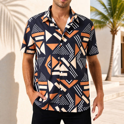 Camisa Graffiti™ com Estampa Geométrica Artística e Caimento Leve