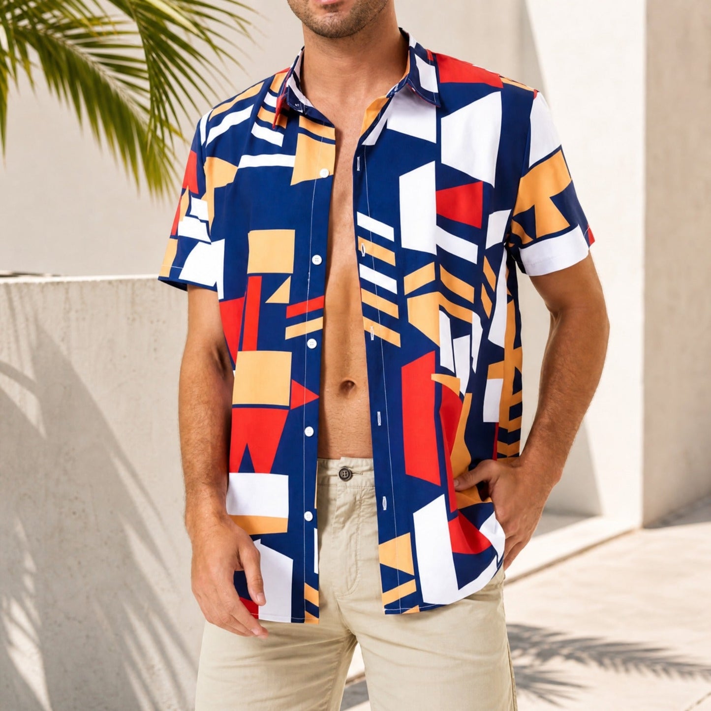 Camisa Graffiti™ com Estampa Geométrica Artística e Caimento Leve