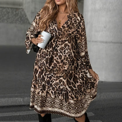 Vestido Belladune™ Com Estampa Animal Print e Caimento Fluido