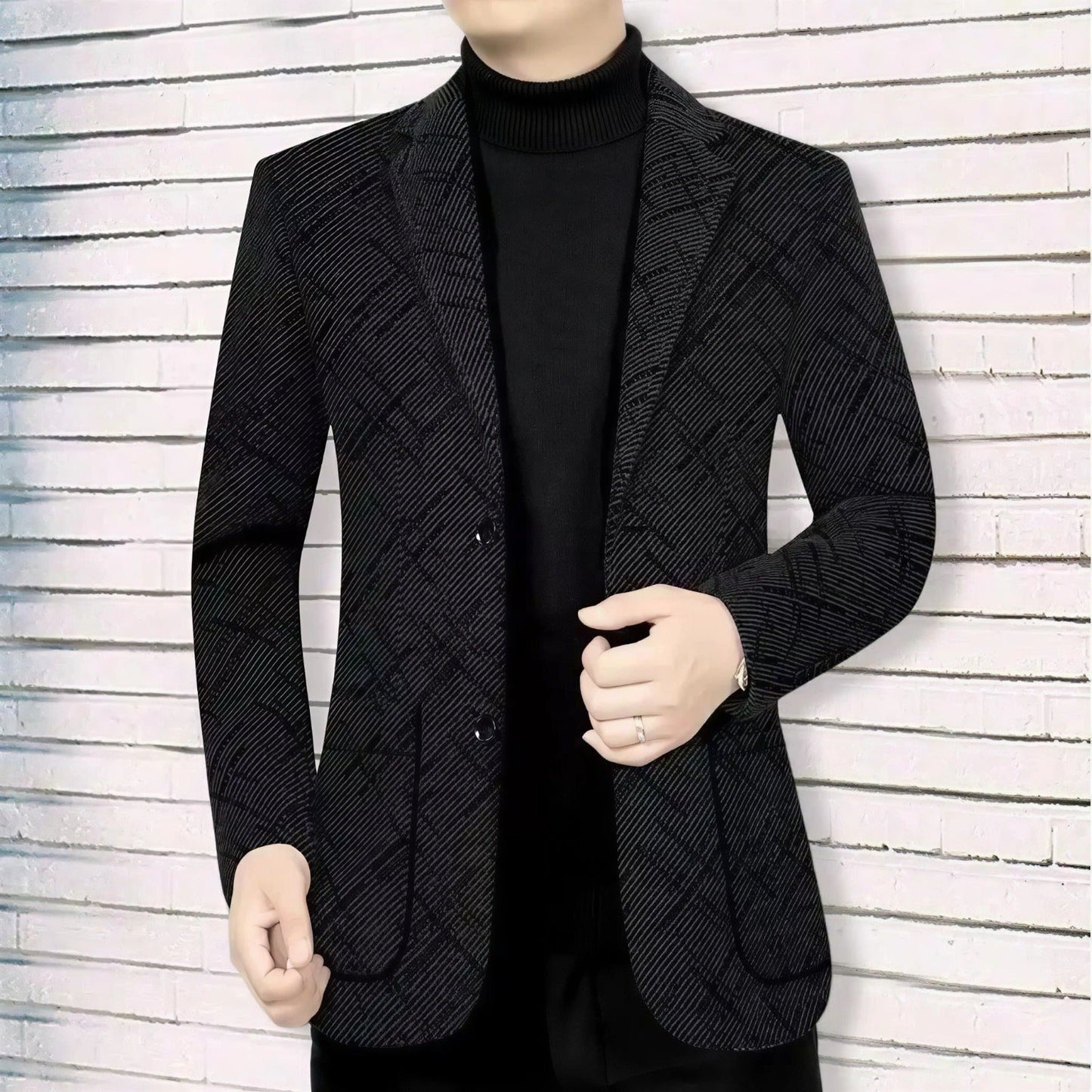 Blazer Salzburgo™ com Trama Texturizada e Padronagem Geométrica