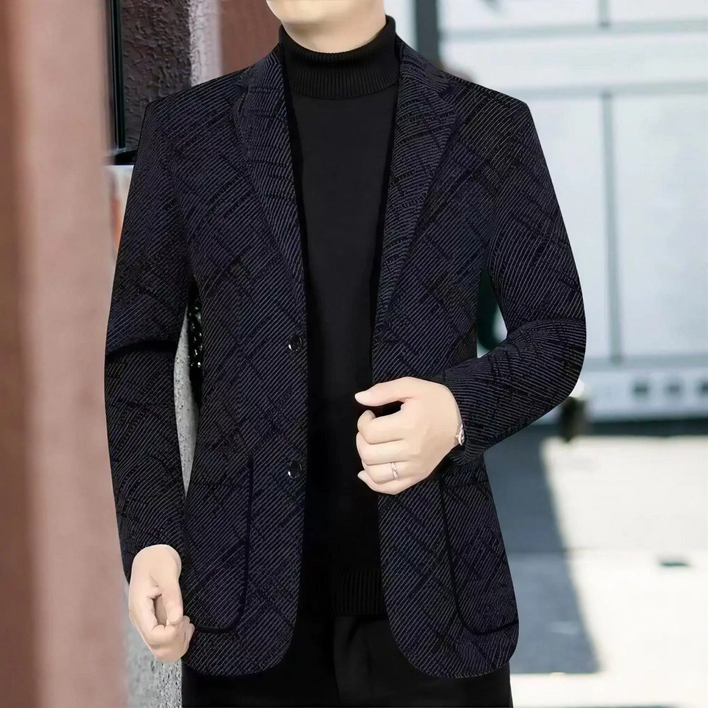 Blazer Salzburgo™ com Trama Texturizada e Padronagem Geométrica