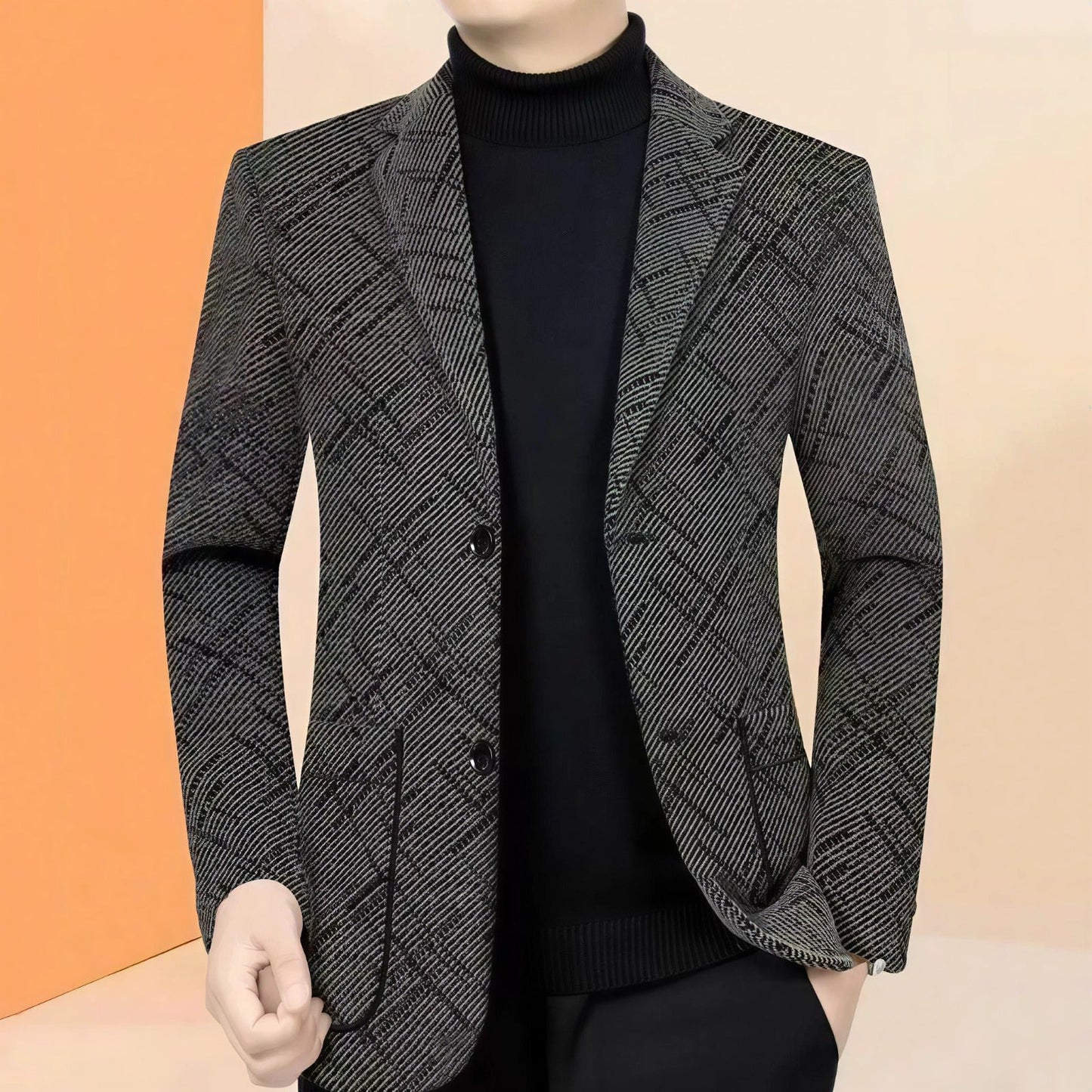 Blazer Salzburgo™ com Trama Texturizada e Padronagem Geométrica