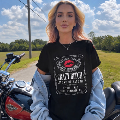 Camiseta Skye™ Manga Curta com Estampa Frontal Estilo Vintage