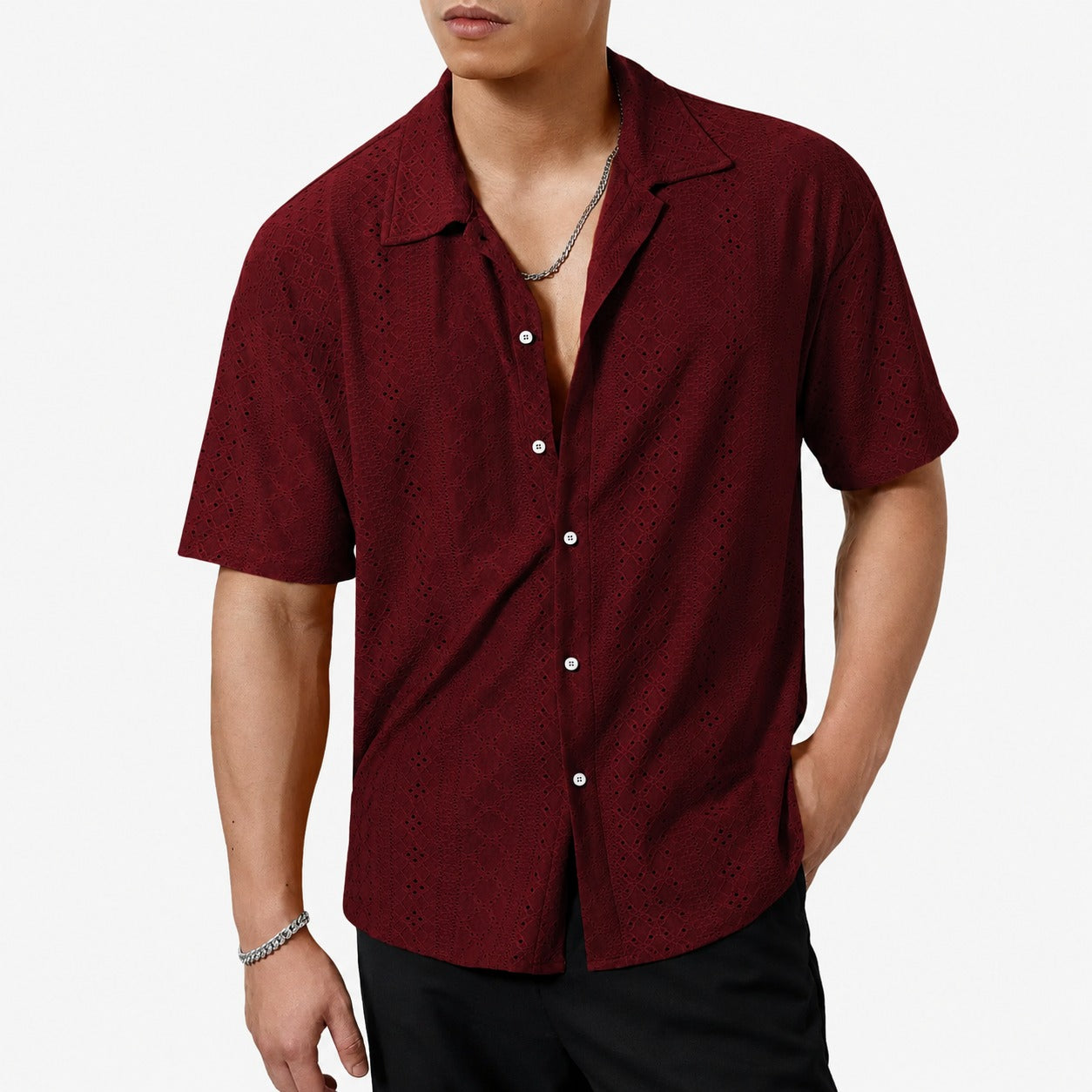 Camisa Manga Curta Orvieto™ com Tecido Vazado