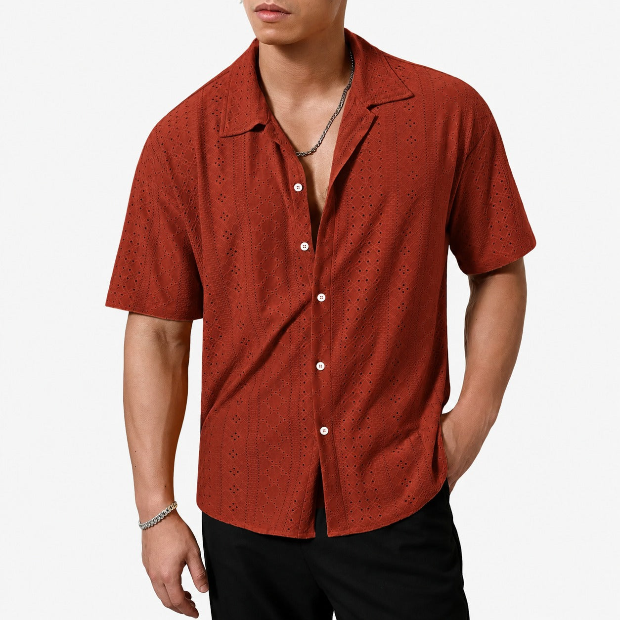 Camisa Manga Curta Orvieto™ com Tecido Vazado