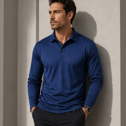 Polo Salvatore™ Manga Longa com Malha Respirável Premium