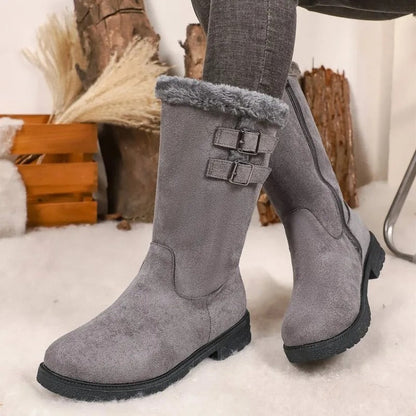 Bota Genevieve™ com Forro Acolchoado Interno e Cano Médio