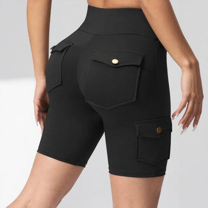 Shorts Auren Fit™ Com Design Cargo e Efeito Empina Bumbum