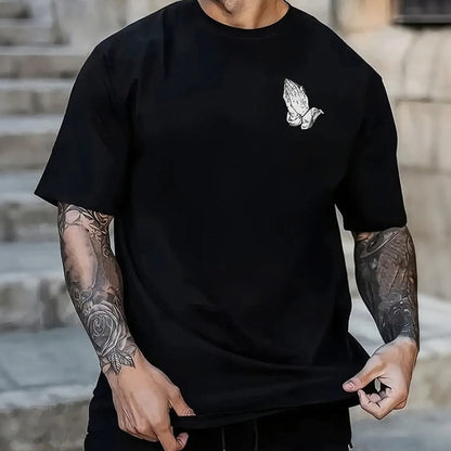 Camiseta Caleb™ com Caimento Oversized e Estampa Marcante