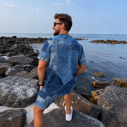 Conjunto Dominic™ com Efeito Jeans