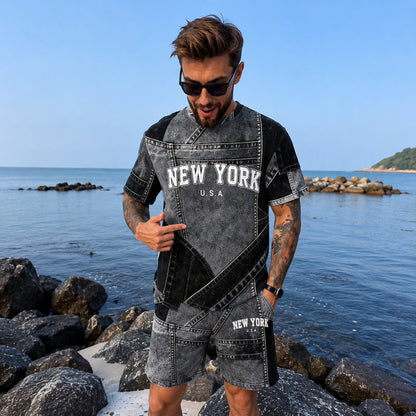 Conjunto Dominic™ com Efeito Jeans