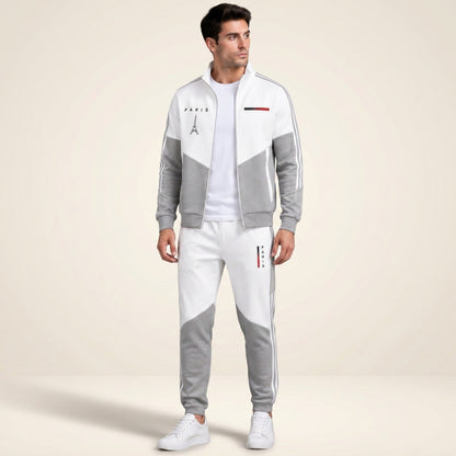 Conjunto Cassian Paris™ com Jaqueta de Gola Alta e Calça Jogger