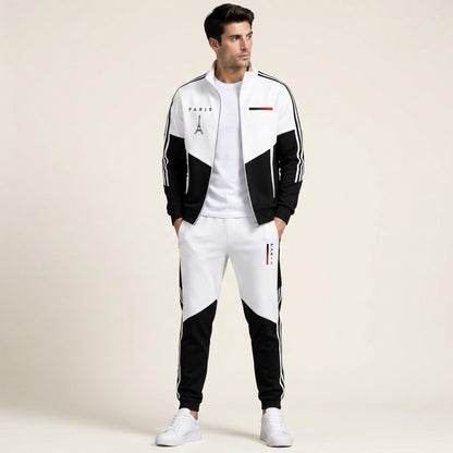 Conjunto Cassian Paris™ com Jaqueta de Gola Alta e Calça Jogger