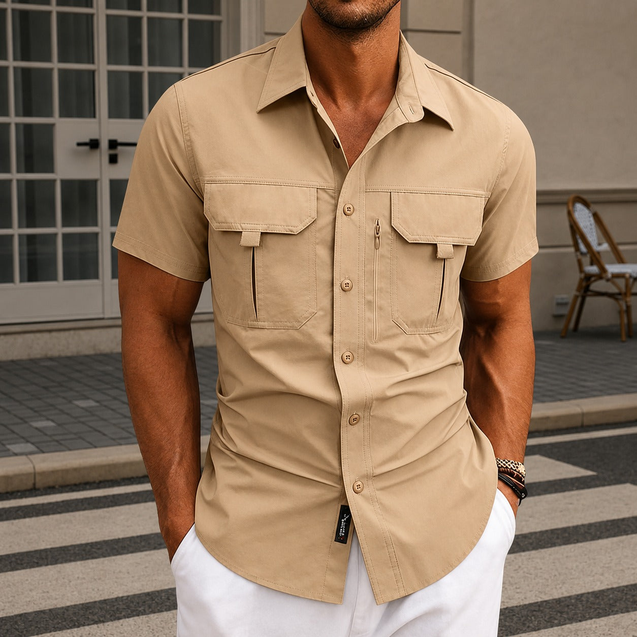 Camisa Carson™ com Ventilação Inteligente e Bolsos Funcionais