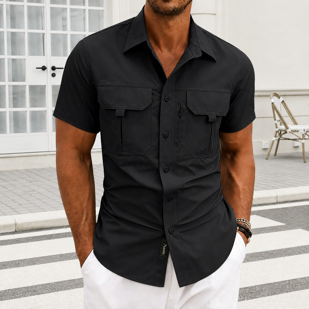 Camisa Carson™ com Ventilação Inteligente e Bolsos Funcionais