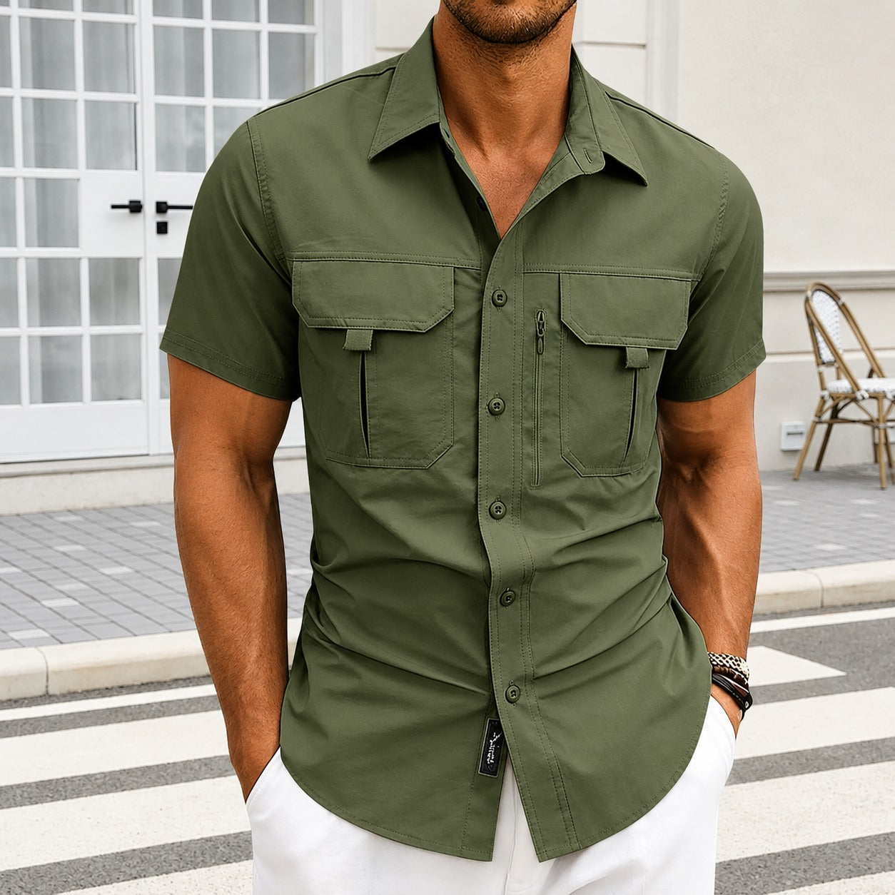 Camisa Carson™ com Ventilação Inteligente e Bolsos Funcionais
