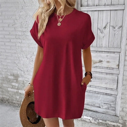 Vestido Valentine™ com Caimento Fluido e Mangas Dobradas