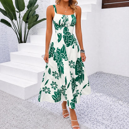 Vestido Rosalie™ em Viscose Premium com Estampa Floral