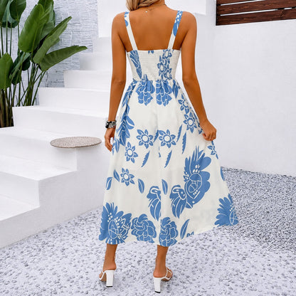 Vestido Rosalie™ em Viscose Premium com Estampa Floral