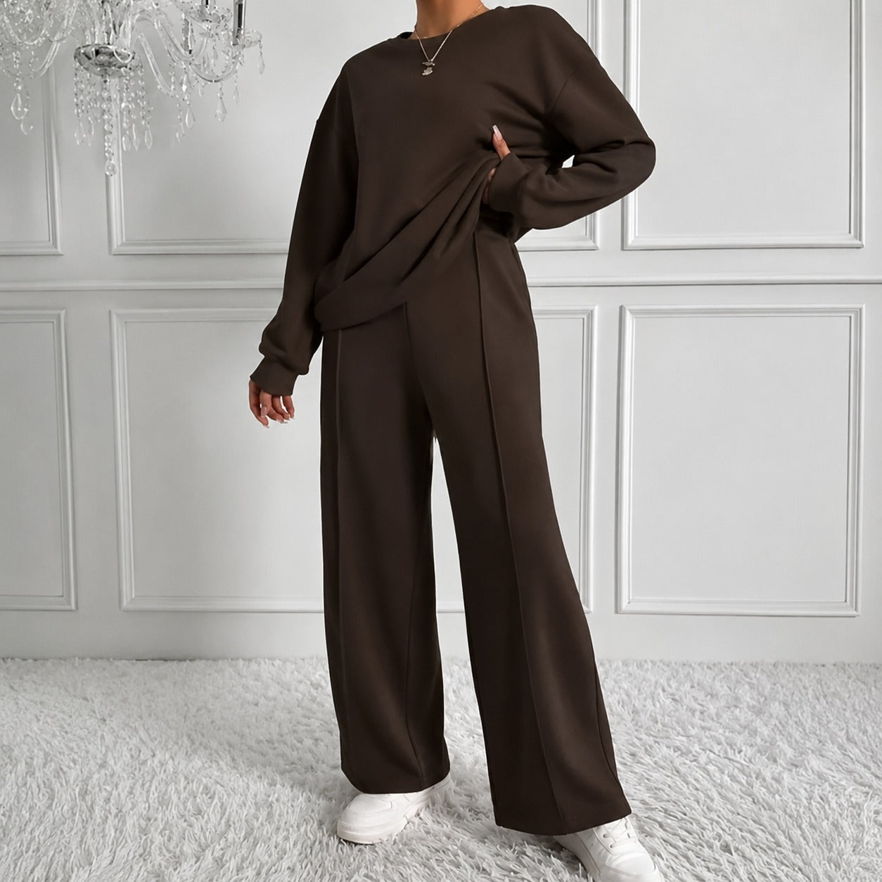 Conjunto Estelle™ em Moletom Premium com Calça Pantalona