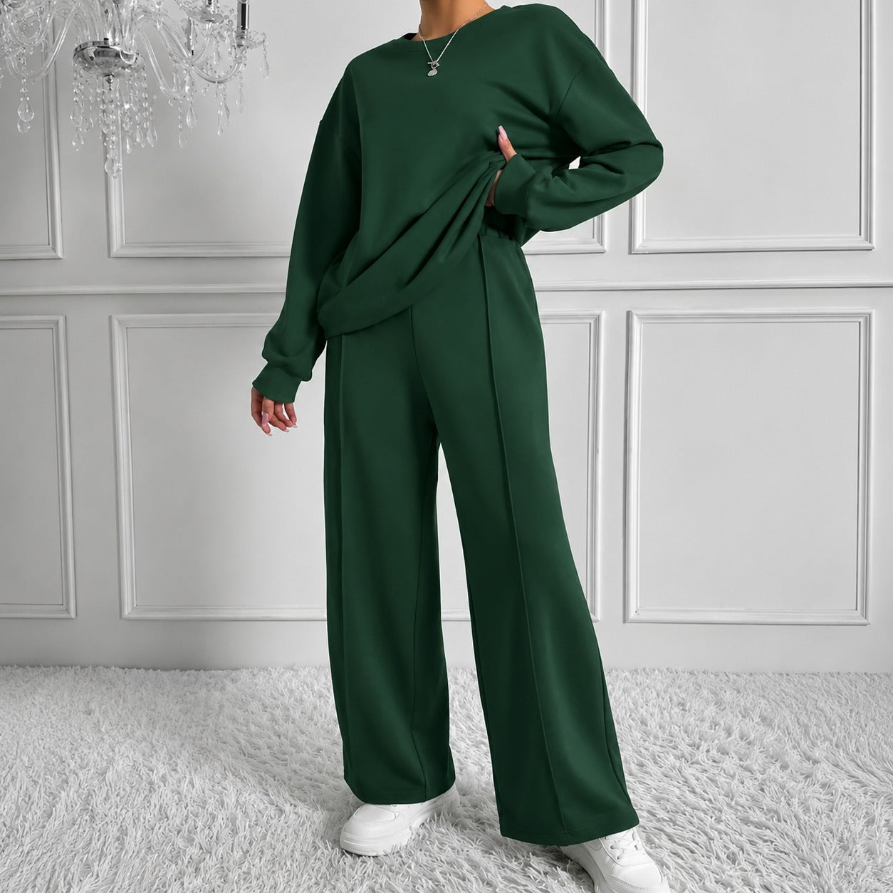 Conjunto Estelle™ em Moletom Premium com Calça Pantalona