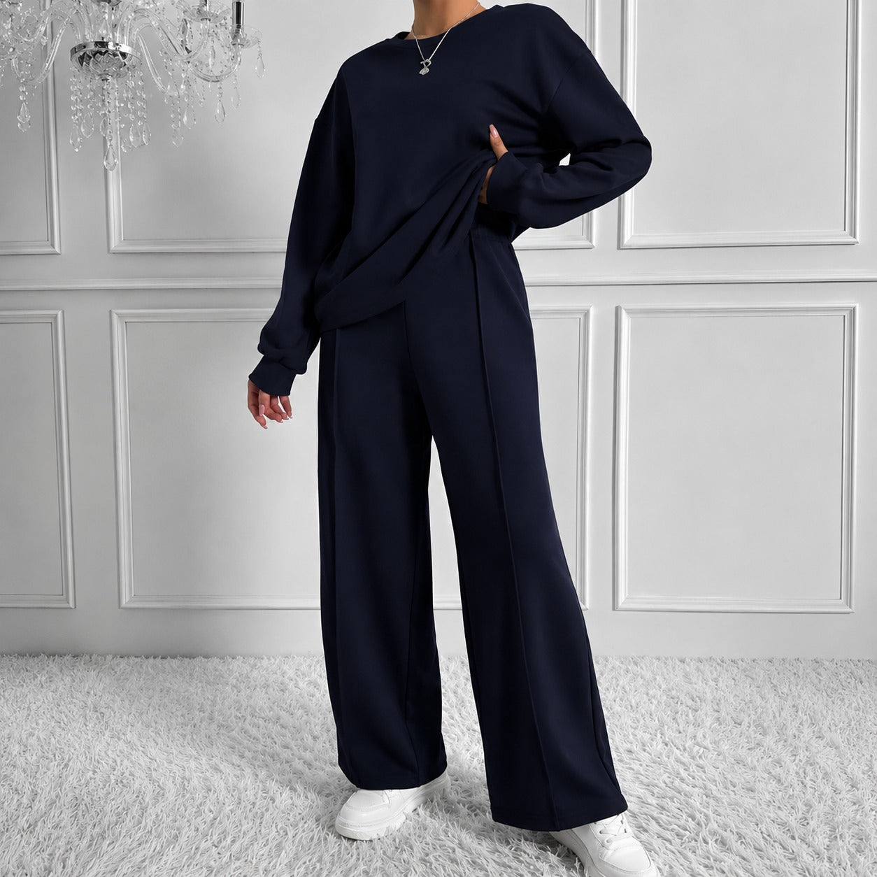 Conjunto Estelle™ em Moletom Premium com Calça Pantalona