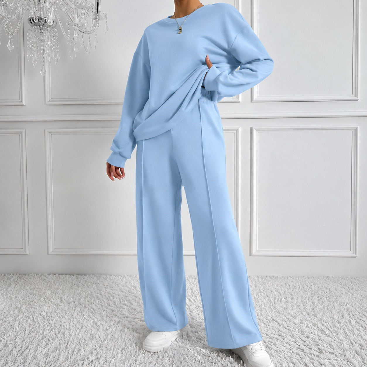 Conjunto Estelle™ em Moletom Premium com Calça Pantalona