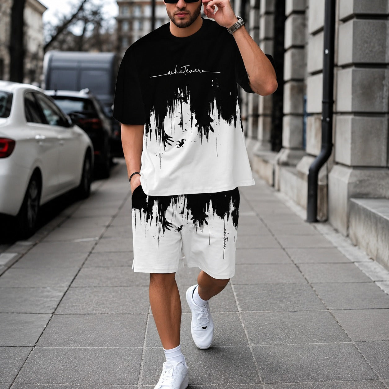 Conjunto Kingston™ em Malha Premium com Estampa Artística