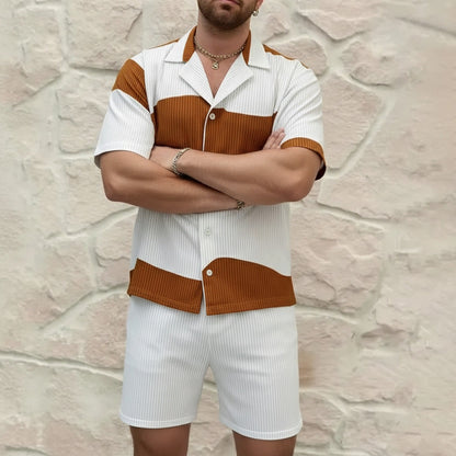 Conjunto Wilshere™ em Malha Texturizada e Design Bicolor