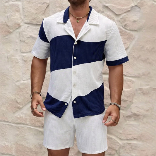 Conjunto Wilshere™ em Malha Texturizada e Design Bicolor