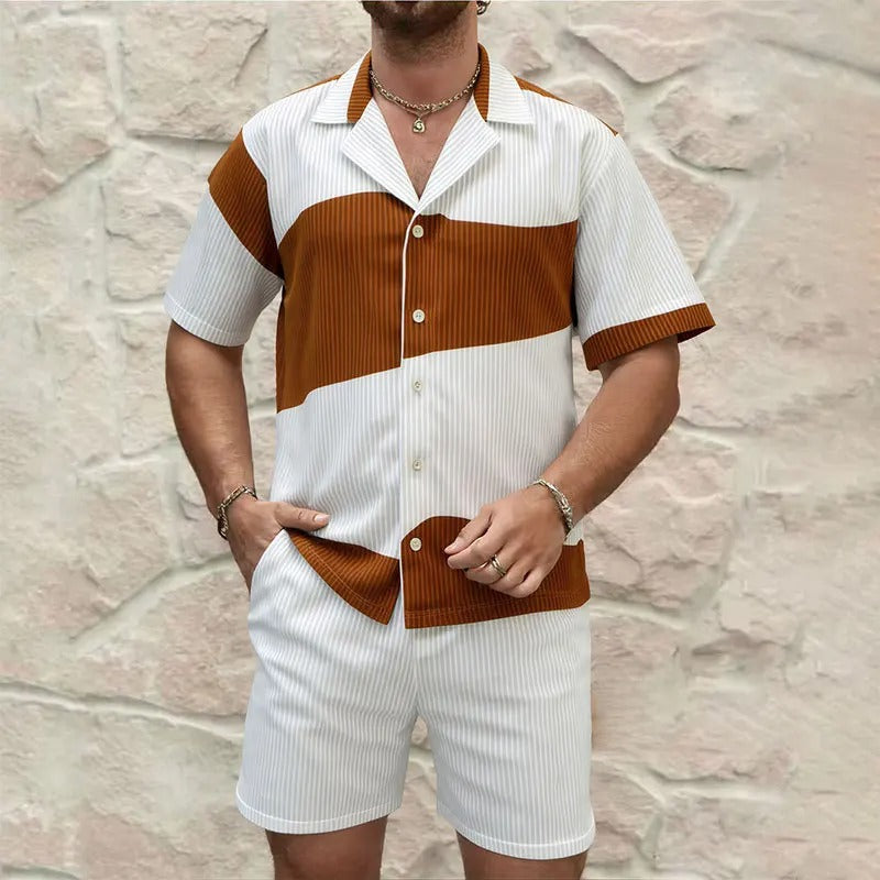 Conjunto Wilshere™ em Malha Texturizada e Design Bicolor