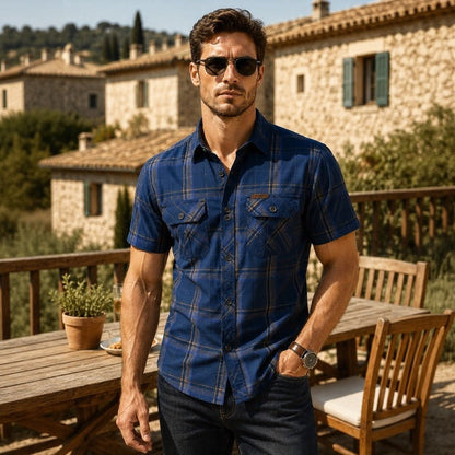 Camisa Trailmont™ Xadrez Com Bolsos Frontais e Visual Robusto