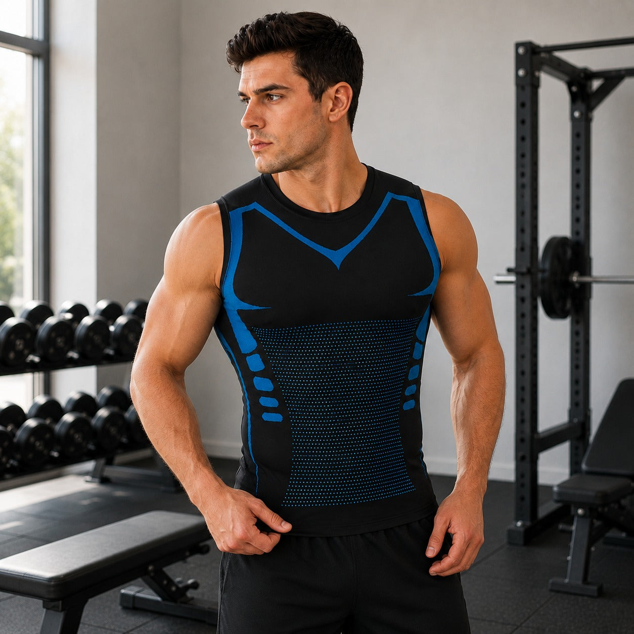 [COMPRE 1 E LEVE 3] Regata Modeladora Spartan™ com Compressão Anatômica, Caimento Ajustado e Malha Respirável / Desenvolvida Para Acompanhar Cada Movimento.