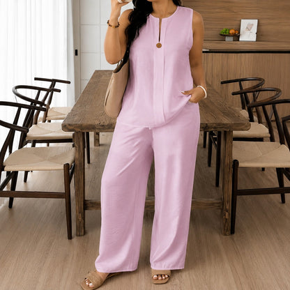 Conjunto Violet™ em Linho de Algodão com Design Minimalista