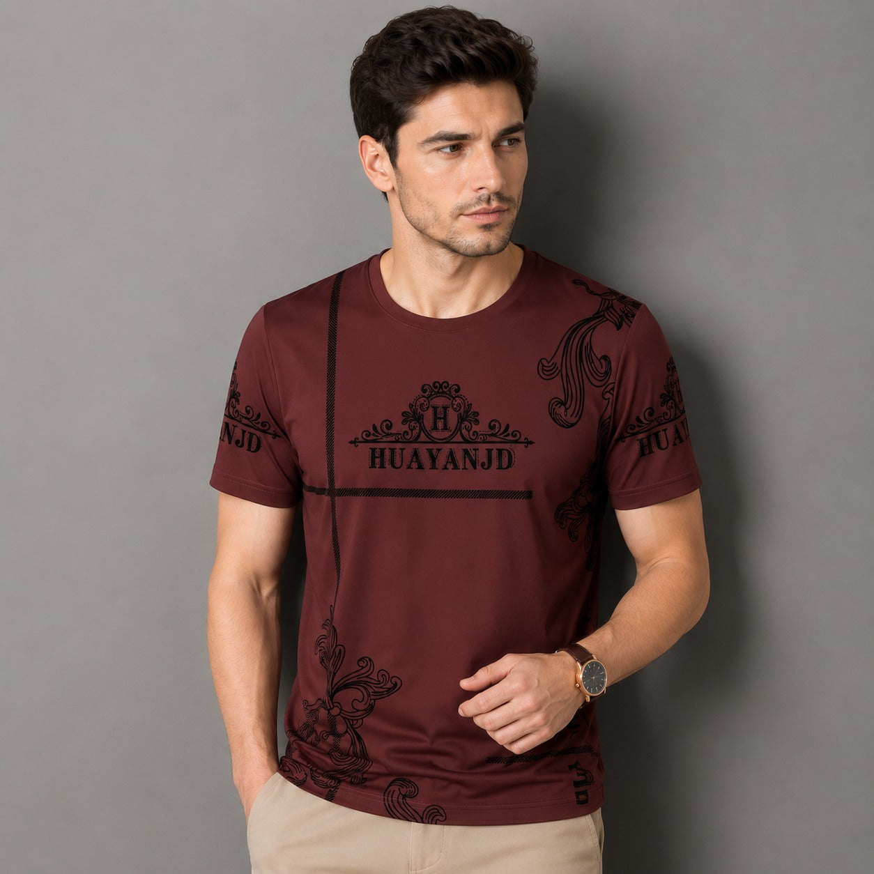 [COMPRE 1 E LEVE 3] Camiseta Vittore™ em Algodão com Estampa Contemporânea / Ideal Para um Visual Moderno em Qualquer Ocasião