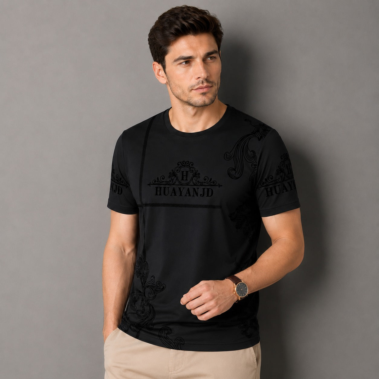 [COMPRE 1 E LEVE 3] Camiseta Vittore™ em Algodão com Estampa Contemporânea / Ideal Para um Visual Moderno em Qualquer Ocasião