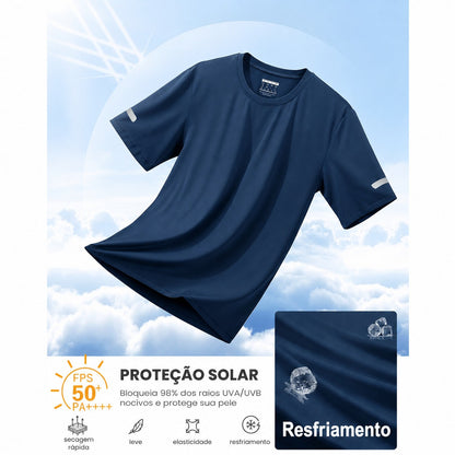 [COMPRE 3 E LEVE 5] Camiseta Atlas™ com Proteção Solar UPF 50+ e Tecnologia DryFit / Frescor e Proteção em Qualquer Movimento