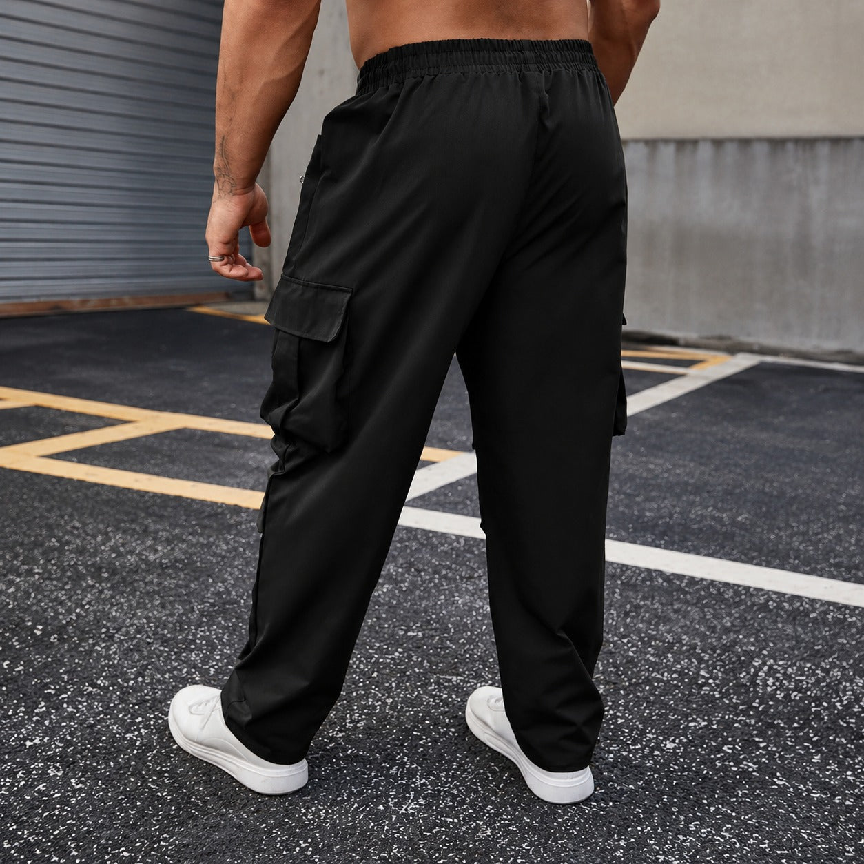 Calça Orsen™ com Bolsos Utilitários, Cós Ajustável e Modelagem Cargo / Silhueta Moderna com Ajuste Confortável.