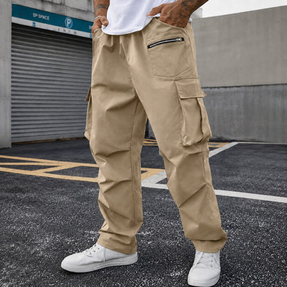 Calça Orsen™ com Bolsos Utilitários, Cós Ajustável e Modelagem Cargo / Silhueta Moderna com Ajuste Confortável.