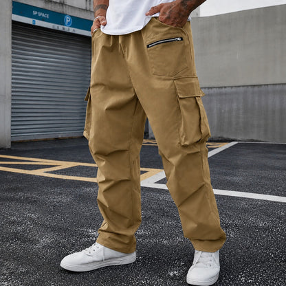 Calça Orsen™ com Bolsos Utilitários, Cós Ajustável e Modelagem Cargo / Silhueta Moderna com Ajuste Confortável.