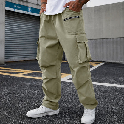 Calça Orsen™ com Bolsos Utilitários, Cós Ajustável e Modelagem Cargo / Silhueta Moderna com Ajuste Confortável.