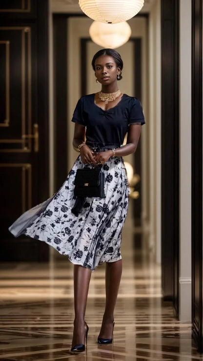 Vestido Dupla Camada Belleza™ com Detalhes de Borboleta / Elegância e Sofisticação em Cada Camada!